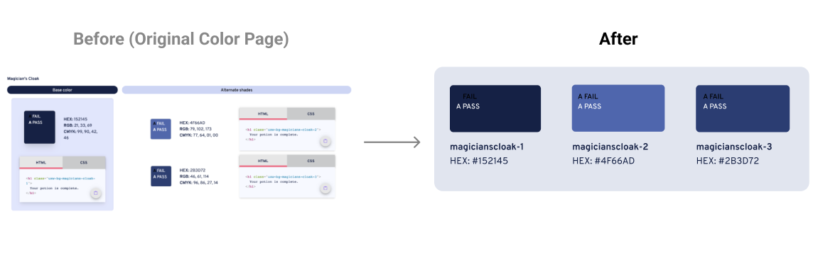 color swatch design iteration