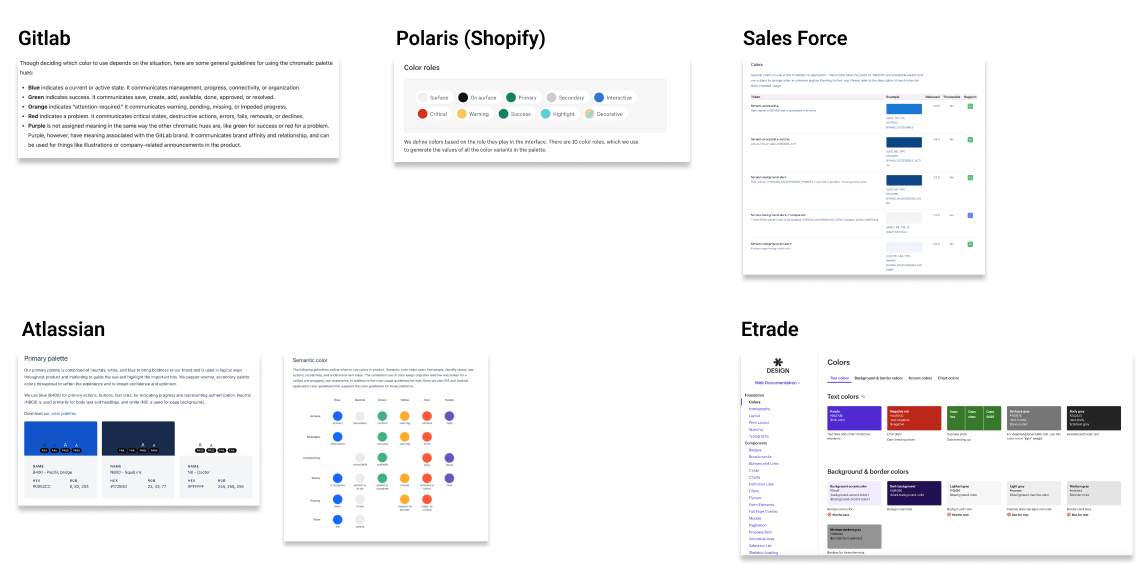 famouse design system semantic colors